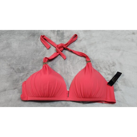 Victoria's Secret XL Pink Island Essential Harlow Halter Push Up Bikini Top NWT - Picture 1 of 6